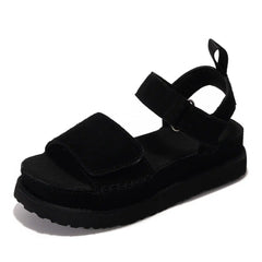 Project Cloud Women's | Genuine Leather Platform Sandals | Memory Foam | Lightweight | Non-Slip - Bronzestar