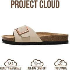 Project Cloud Women's | Genuine Leather Sandals for Women | Memory Foam | Lightweight | Non-Slip - Ibiza