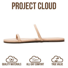 Project Cloud Women's | Flip Flops for Women | Eco-Leather | Memory Foam | Non-Slip - Transition