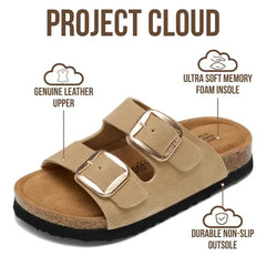 Project Cloud Kids Sandals with Adjustable Buckle | Memory Foam | Lightweight | Non-Slip - Little Santorini