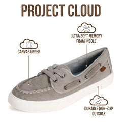 Project Cloud Women's | Slip-On Sneakers | Memory Foam Technology | Lightweight | Non-Slip - Seasalt