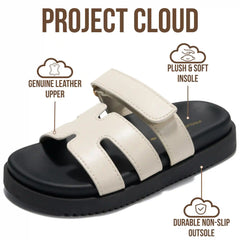 Project Cloud Kids Sandals | 100% Genuine Leather Sandals for Girls | Plush & Soft Insole | Lightweight | Non-Slip - Mayvy Kids