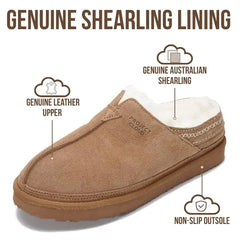 Project Cloud Men's | Australian Shearling Lining Furry House Slippers | Memory Foam | Lightweight | Non-Slip - Unwind