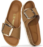Project Cloud Women's | 100% Genuine Leather Women Sandals | Memory Foam | Lightweight | Non-Slip - Mykonos