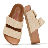 Project Cloud Kids Sandals | Genuine Leather Girls Sandals | Plush & Soft Insole | Lightweight | Non-Slip - Pismo Kids