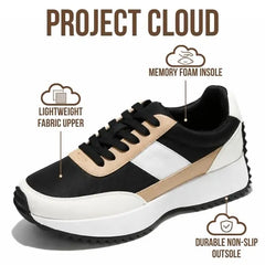 Project Cloud Women's | Memory Foam Fashion Sneakers | Lightweight | Non-Slip - Serena
