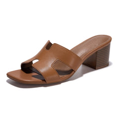 Project Cloud Women's | 100% Genuine Leather Heeled Sandals | Memory Foam | Lightweight | Non-Slip - Opal