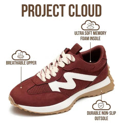 Project Cloud Women's | Canvas Upper Sneakers for Women | Memory Foam | Lightweight | Non-Slip - Lecco