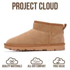 Project Cloud Women's | Ankle Boots for Women | Genuine Leather | Memory Foam | Lightweight | Non-Slip - Hikey