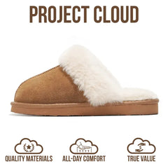 Project Cloud Women's | Shearling & Fuzzy Slippers for Women | Clogs & Mules | Memory Foam | Non-Slip - Henka