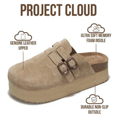 Project Cloud Women's | Genuine Leather Clogs for Women | Memory Foam | Lightweight | Non-Slip - Stephi