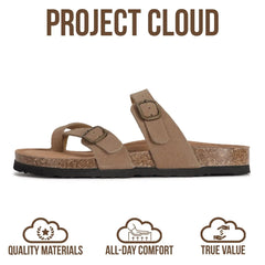 Project Cloud Women's | Genuine Leather Sandals | Memory Foam | Lightweight | Non-Slip - Lian