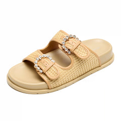 Project Cloud Women's | 100% Genuine Leather Slides | Plush and Soft Insole | Lightweight | Non-Slip - Sharl