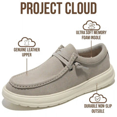 Project Cloud Men's | Genuine Leather Loafers | Smart Foam Insole | Lightweight | Non-Slip - Dante