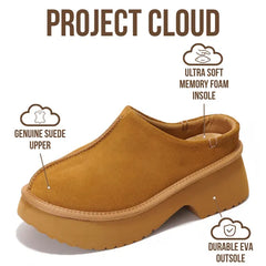 Project Cloud Women's | Genuine Suede Slip-on Mules | Memory Foam | Lightweight | Non-Slip - Johnna