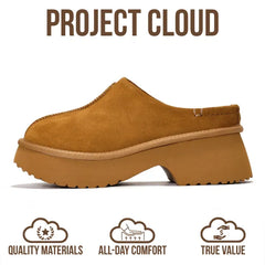 Project Cloud Women's | Genuine Suede Slip-on Mules | Memory Foam | Lightweight | Non-Slip - Johnna