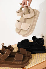 Project Cloud Women's | Genuine Leather Platform Sandals | Memory Foam | Lightweight | Non-Slip - Bronzestar