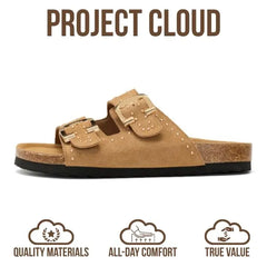 Project Cloud Women's | 100% Genuine Leather Womens Sandals | Memory Foam | Lightweight | Non-Slip - Venita Stud