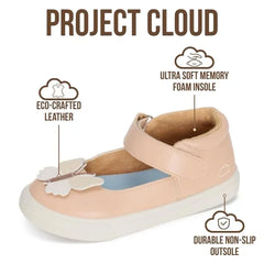 Project Cloud Kids | Mary Jane Sneakers with Terry Cloth Lining | Hook-and-Loop | Memory Foam | Lightweight | Non-Slip Toddlers & Kids