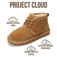 Project Cloud Women's | 100% Genuine Suede Ankle Boots | Memory Foam | Lightweight | Non-Slip - Julee