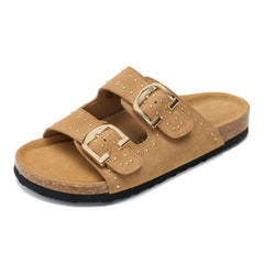 Project Cloud Women's | 100% Genuine Leather Womens Sandals | Memory Foam | Lightweight | Non-Slip - Venita Stud