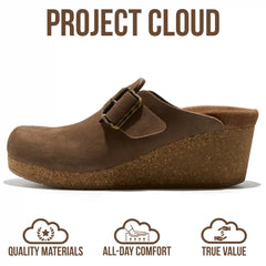 Project Cloud Women's | Genuine Suede Mules | Soft Insole | Lightweight | Non-Slip - Fiona
