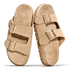 Project Cloud Women's | Genuine Leather Platform Sandals for Women | Plush & Soft Insole | Lightweight | Non-Slip - Lanura