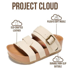 Project Cloud Kids Sandals | Eco-Crafted Leather Heels Beach Sandals | Lightweight | Non-Slip - Proud Kids