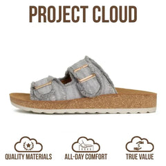 Project Cloud Women's | Womens Buckle Sandals | Plush and Soft Insole | Lightweight | Non-Slip - Light