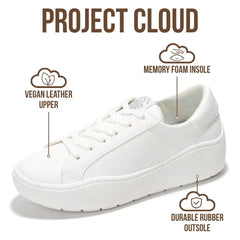 Project Cloud Women's | Lace-up Platform Sneakers | ProjectPlush邃「 | Lightweight | Non-Slip - Bossy