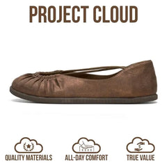 Project Cloud Women's | Ballet Flats for Women | Memory Foam | Lightweight | Non-Slip - Cheers