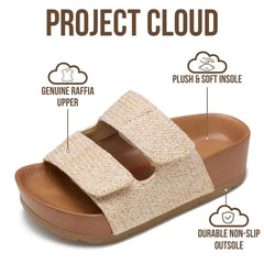 Project Cloud Kids Sandals | Genuine Leather Girls Sandals | Plush & Soft Insole | Lightweight | Non-Slip - Pismo Kids