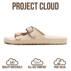Project Cloud Women's | 100% Genuine Leather Sandals for Women | Plush & Soft Insole | Lightweight | Non-Slip - Dainty