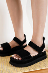 Project Cloud Women's | Genuine Leather Platform Sandals | Memory Foam | Lightweight | Non-Slip - Bronzestar