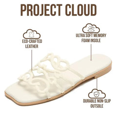 Project Cloud Women's | 100% Eco Leather Womens Sandals | Memory Foam | Lightweight | Non-Slip - Lisa
