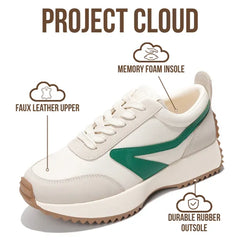 Project Cloud Women's | Fashion Sneakers | Lace-Up | Memory Foam | Lightweight | Non-Slip - Balinda