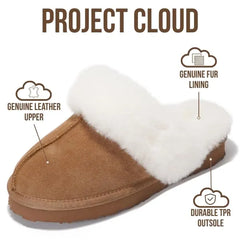 Project Cloud Women's | Shearling & Fuzzy Slippers for Women | Clogs & Mules | Memory Foam | Non-Slip - Henka