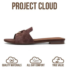 Project Cloud Women's | Genuine Leather Sandals Women Dressy | Memory Foam | Lightweight | Non-Slip - Cannes