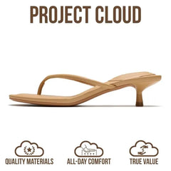 Project Cloud Women's | Genuine Leather Sandals Women Footwear | Memory Foam | Lightweight | Non-Slip - Mango