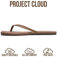 Project Cloud Women's | Square Toe Flip Flops | Memory Foam | Non-Slip - Dedication