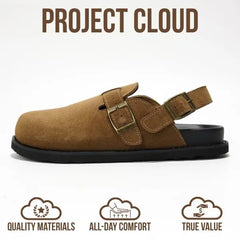 Project Cloud Women's | Lightweight Clogs | Genuine Leather Upper | Memory Foam | Non-Slip - Cassey