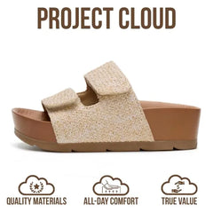 Project Cloud Kids Sandals | Genuine Leather Girls Sandals | Plush & Soft Insole | Lightweight | Non-Slip - Pismo Kids