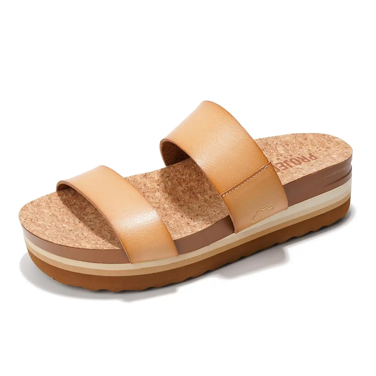 Project Cloud Women's | Eco-Leather Wedge Sandals | Memory Foam | Lightweight | Non-Slip - Riptide