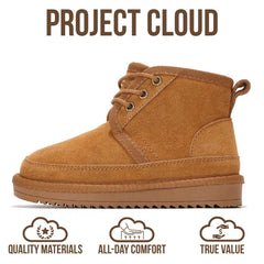 Project Cloud Kids | Fur-Lined Ankle Boots | Lightweight | Water Resistant | Non-Slip - Nevada