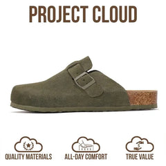 Project Cloud Men's Clogs | 100% Genuine Full Grain Leather | Memory Foam | Non-Slip | Brooklyn