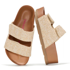 Project Cloud Kids Sandals | Genuine Leather Girls Sandals | Plush & Soft Insole | Lightweight | Non-Slip - Pismo Kids