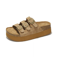 Project Cloud Women's | 100% Genuine Suede Wedge Sandals | Memory Foam | Lightweight | Non-Slip - Dyan