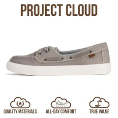 Project Cloud Women's | Slip-On Sneakers | Memory Foam Technology | Lightweight | Non-Slip - Seasalt
