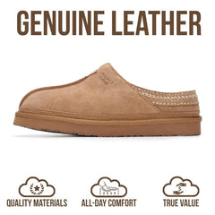Project Cloud Men's |  Australian Shearling Lining Furry House Slippers | Memory Foam | Lightweight | Non-Slip - Unwind