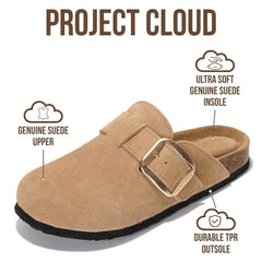 Project Cloud Women's | Genuine Leather Clogs | Memory Foam | Lightweight | Non-Slip - Manchester
